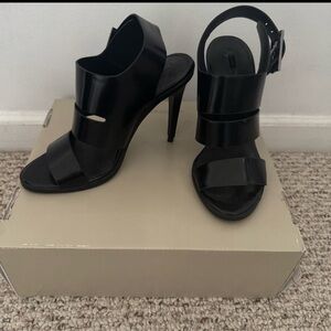 BCBG Black Strappy High Heel Sandals
